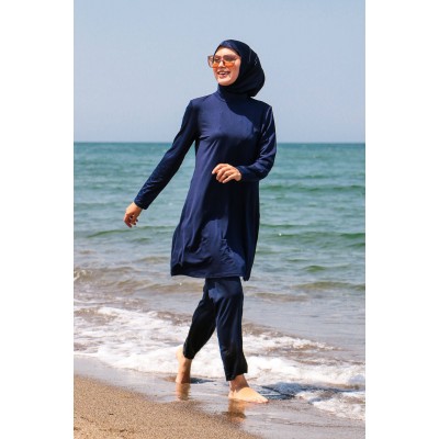 Mayo burkini Marina Swimsuit Hijab Swimsuit 1969-Navy Blue Mayo burkini Marina Swimsuit Hijab Swimsuit 1969-Navy Blue