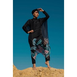 burkini cover Marina Black Women Hijab Swimsuit Oversized Kaftan Kimono Pareo P2203 burkini cover Marina Black Women Hijab Swimsuit Oversized Kaftan Kimono Pareo P2203