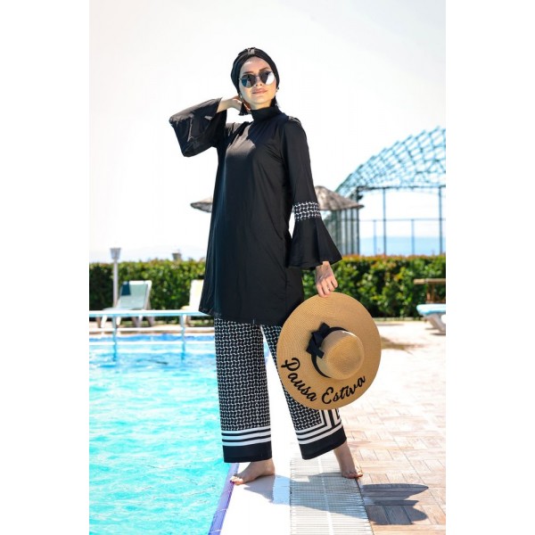 Mayo burkini Marina Swimsuit Hijab Swimsuit 1960-Black