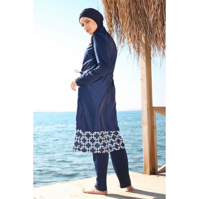 Mayo burkini Marina Swimsuit Hijab Swimsuit 1997-Navy Blue Mayo burkini Marina Swimsuit Hijab Swimsuit 1997-Navy Blue