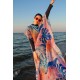 burkini cover Marina Hijab Swimwear Leaf Patterned Kaftan Kimono Pareo P2109