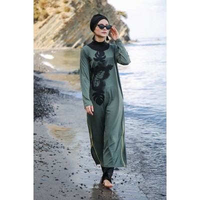 Mayo burkini Marina Hijab Swimsuit M2021-Khaki Mayo burkini Marina Hijab Swimsuit M2021-Khaki