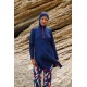 Mayo burkini Marina Navy Blue Women's Patterned Design Fully Covered Hijab Swimsuit M2262