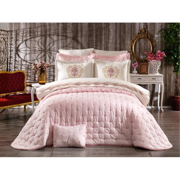 Duvet Cover Chester Double Duvet Cover Set 8-Piece Powder