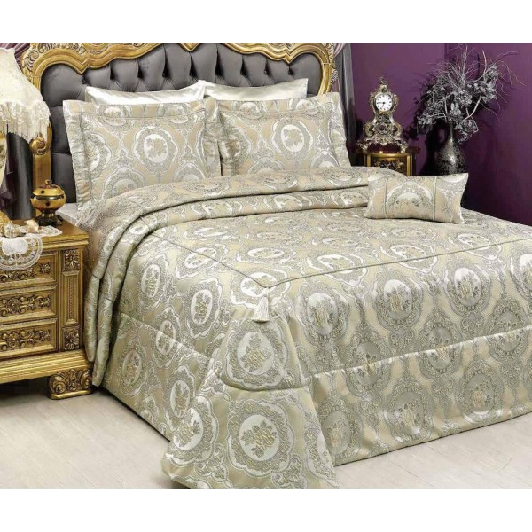 Vinaldi Viola Bed Cover Ecru