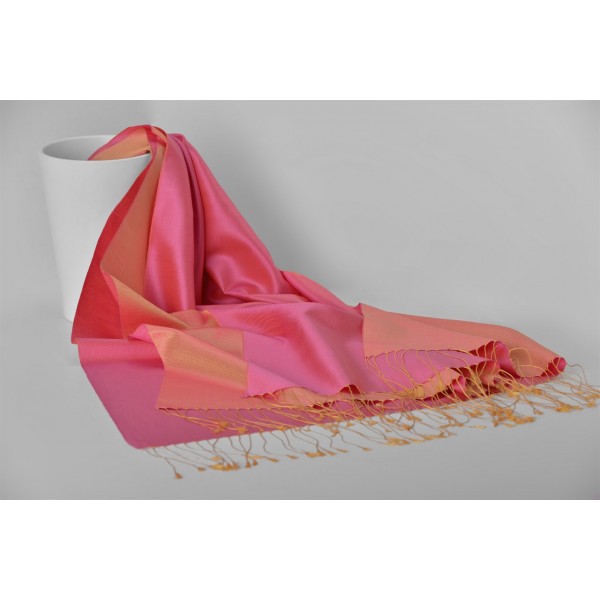 100% double face silk shawl