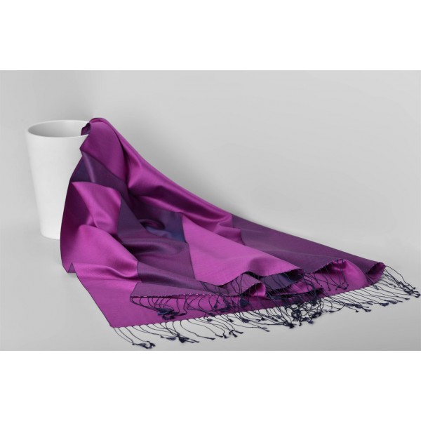 100% double face silk shawl