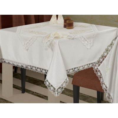 Luxury tablecloth French Laced Cemre Kitchen Set 19 Pieces Luxury tablecloth French Laced Cemre Kitchen Set 19 Pieces