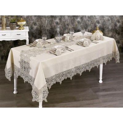 Luxury tablecloth French Laced Palace Lace Dinnerware - 25 Pieces Luxury tablecloth French Laced Palace Lace Dinnerware - 25 Pieces