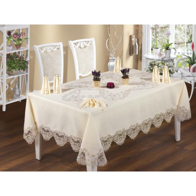 Luxury tablecloth French Laced Beach Lace Dinnerware - 25 Piece Luxury tablecloth French Laced Beach Lace Dinnerware - 25 Piece