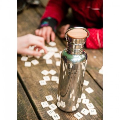 كليان Kanteen 0,592L معزولة تعكس الخيزران كاب زجاجة مياه - زجاجة مياه الصلب كليان Kanteen 0,592L معزولة تعكس الخيزران كاب زجاجة مياه - زجاجة مياه الصلب