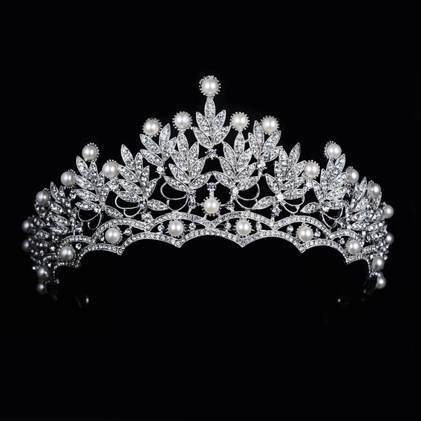 Wedding Accessories Ladies Gorgeous Rhinestone / Alloy Crowns With Rhinestone