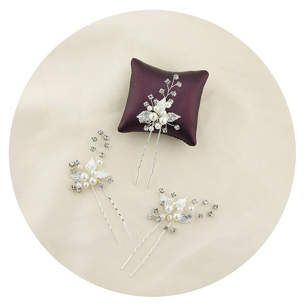 Wedding Accessories Venetian Pearl With Beautiful Alloy Hairpins 