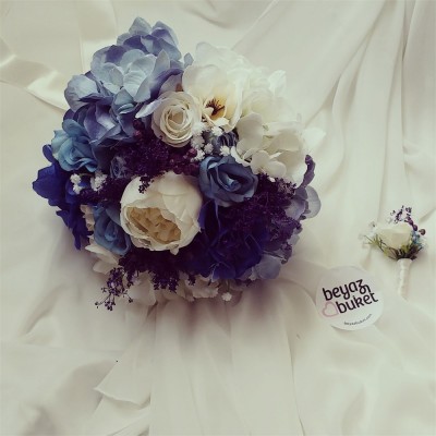 Wedding Bouquet Blue Maria Bridal Flower (Bouquet) Wedding Bouquet Blue Maria Bridal Flower (Bouquet)