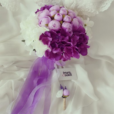 Wedding Bouquet Lilac Purple Erengul Hydrangea Bridal Flower Bouquet Wedding Bouquet Lilac Purple Erengul Hydrangea Bridal Flower Bouquet