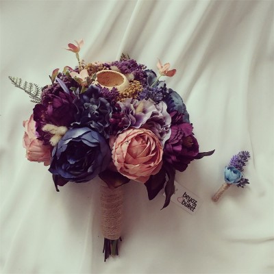 Wedding Bouquet Sapphire Navy Blue Bridal Flower Bouquet Wedding Bouquet Sapphire Navy Blue Bridal Flower Bouquet